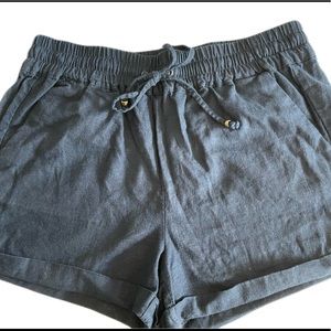 Denim Pocket Linen Shorts by Love Tree Large